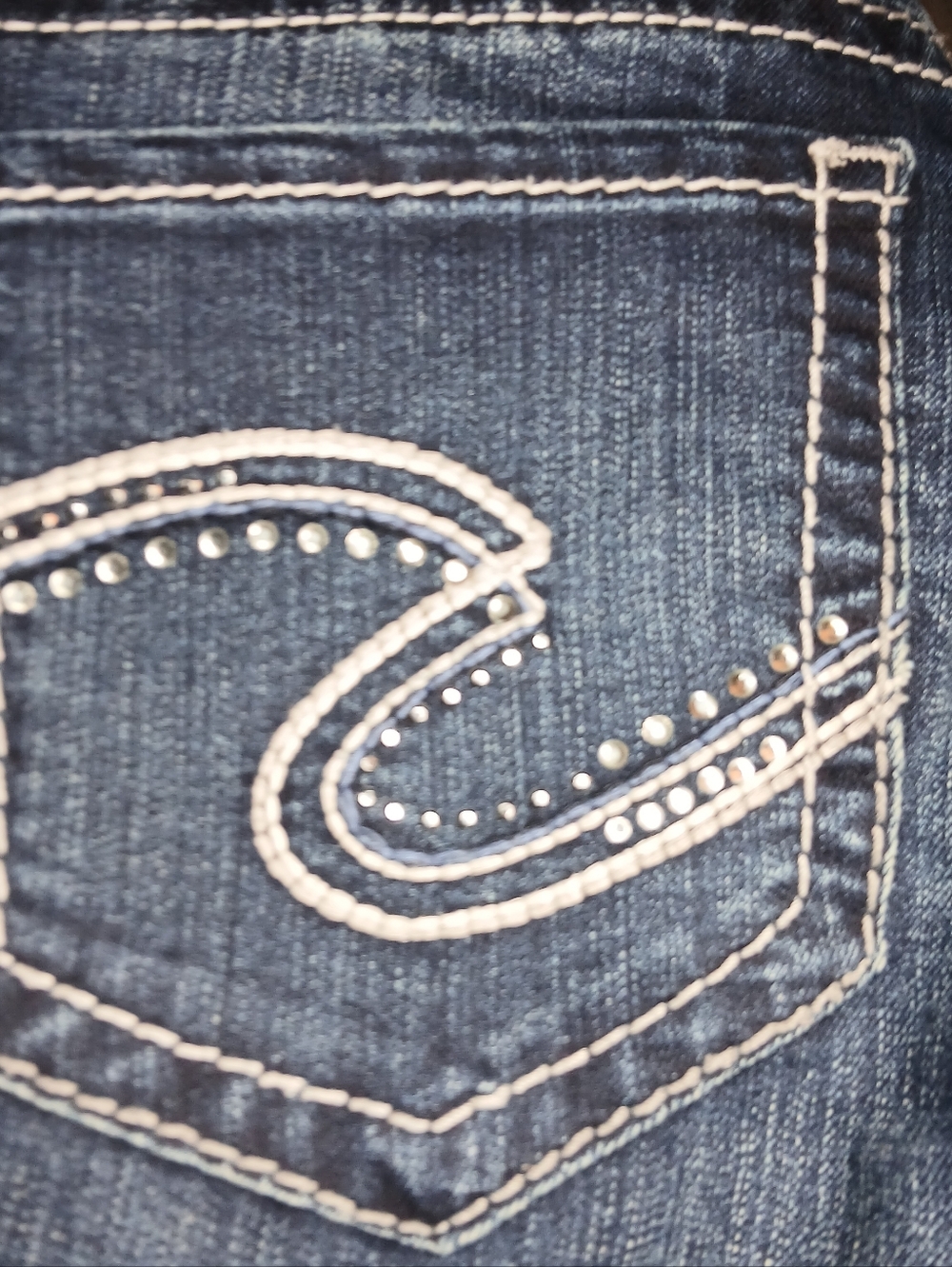 Silver Women's  Jeans Suki Size 28 x 31 Mid Rise Super Skinny Stretch - Picture 11 of 12
